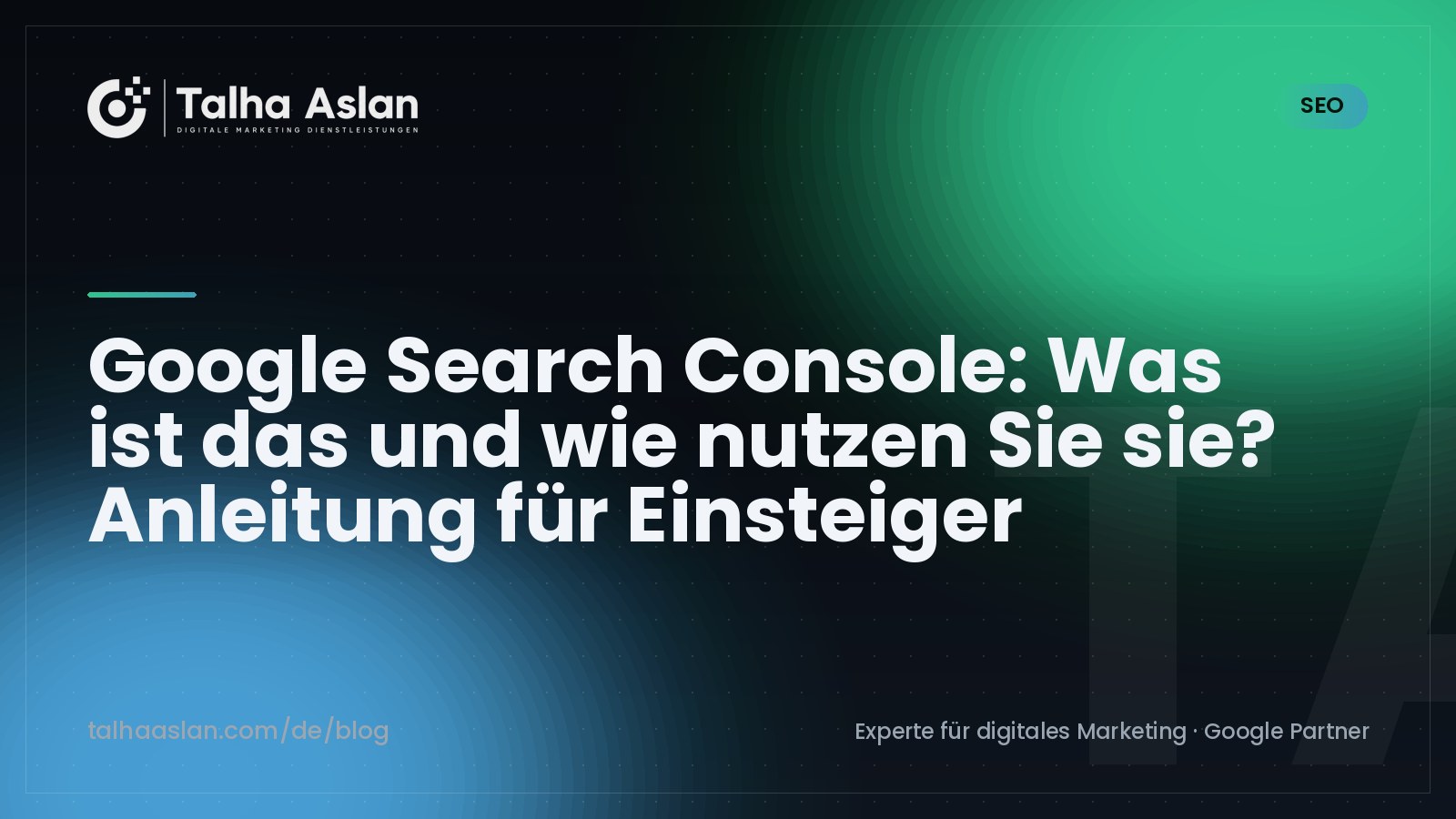 Google Search Console: Was ist das und wie nutzen Sie sie? Anleitung für Einsteiger | Talha Aslan Blog